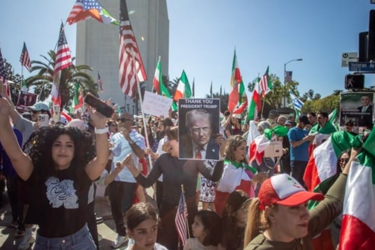 Crowds in Los Angeles Celebrate Reported Death of Iran’s Supreme Leader