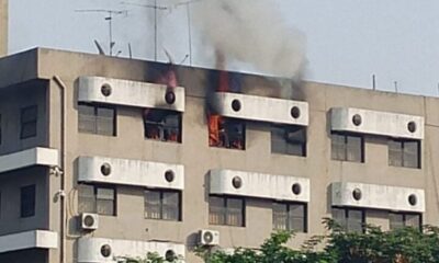 Workers Evacuate as Fire Erupts at Federal Secretariat in Abuja